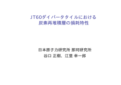 JT60ダイバータタイルにおける 炭素再堆積層の損耗特性
