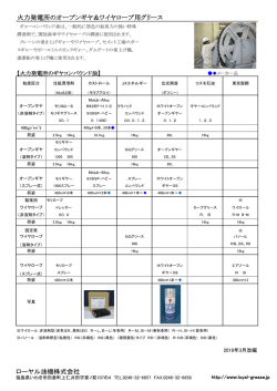 オープンギヤ・ワイヤロープ用グリース