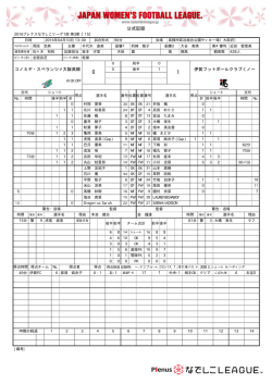 公式記録 - なでしこリーグ