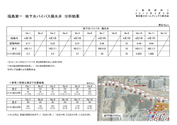 福島第一 地下水バイパス揚水井 分析結果
