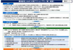 薬剤耐性（AMR）対策アクションプラン（案）（概要）
