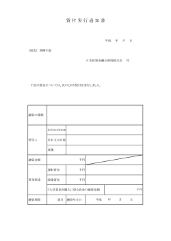 貸付実行通知書