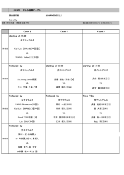 女子シングルス 女子シングルス 男子シングルス 男子シングルス