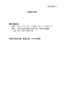資料3 今後の予定