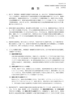 林業復活・地域創生を推進する国民会議