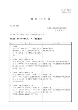 質 問 回 答 書