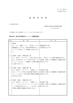 質 問 回 答 書