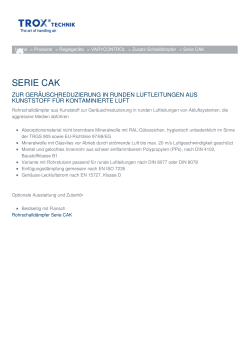 serie cak - TROX GmbH