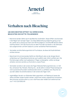 Verhalten nach Bleaching