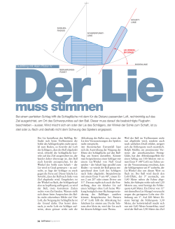 Der Lie muss stimmen - BIRS-GOLF