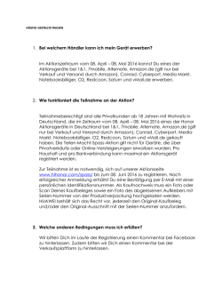 Im Aktionszeitraum vom 08. April &ndash; 08. Mai 2016 kannst Du eines