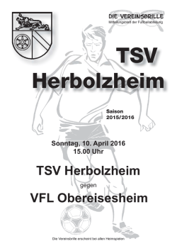 Die Vereinsbrille vom 10.04.16 gegen VFL