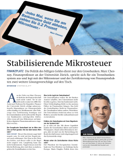 Stabilisierende Mikrosteuer - Sustainable and Responsible Finance