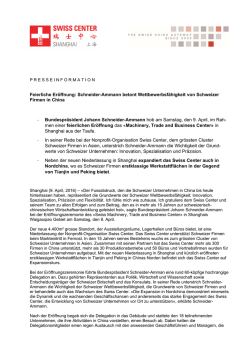 Schneider-Ammann betont Wettbewerbsfähigkeit von