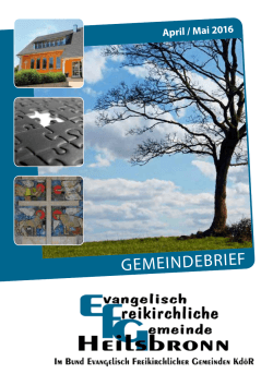 Gemeindebrief herunterladen - Evangelisch freikirchliche Gemeinde