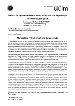 Informationen - Universit&auml;t Ulm