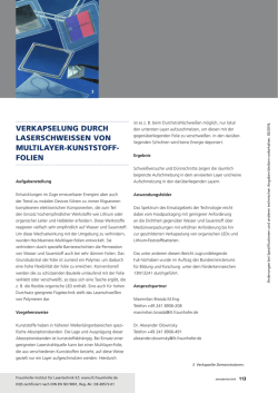 verkapselung durch laserschweissen von multilayer-kunststoff