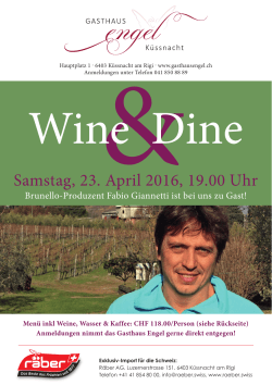 wine & dine 23. april 2016