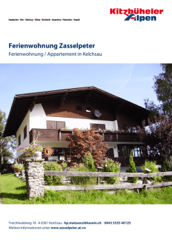 Ferienwohnung Zasselpeter in Kelchsau