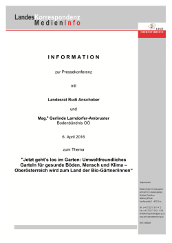 I N F O R M A T I O N - Land Ober&ouml;sterreich