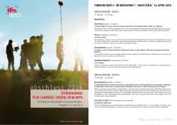 abschluss 2016 - Internationale Filmschule Köln