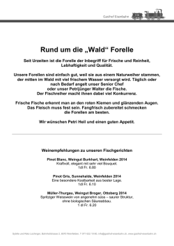 Im April Forellen aus dem eigenen Wald-Weiher