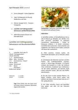 Sahnesauce und Bouillonkartoffeln