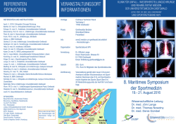 8. Maritimes Symposium der Sportmedizin in Greifswald 19.