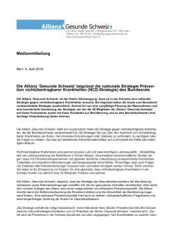 Herr Martin Muster - Allianz `Gesunde Schweiz`