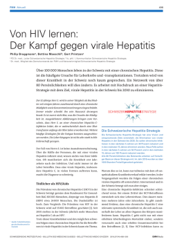 Von HIV lernen: Der Kampf gegen virale Hepatitis