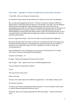 Jesus erkl&auml;rt... Meinungen & Ansichten sind KEIN Ersatz f&uuml;r das