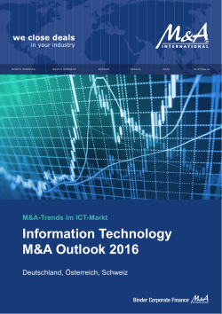 Information Technology M&A Outlook 2016