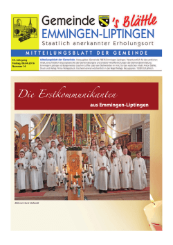 Die Erstkommunikanten - Gemeinde Emmingen