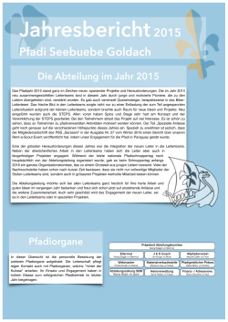 Jahresbericht 2015.pages - Pfadi Seebuebe Goldach