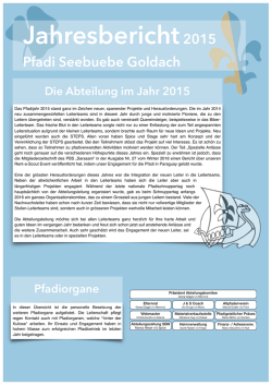 Jahresbericht 2015.pages - Pfadi Seebuebe Goldach