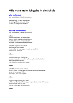 Mile male mule, ich gehe in die Schule