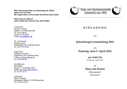 Jahreshauptversammlung