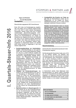 I. Quartals-Steuer