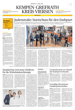 Direkt zum Artikel in der RP - Hospital zum Heiligen Geist Kempen