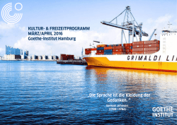 Hamburg: Betreutes Kultur- und Freizeitprogramm - Goethe