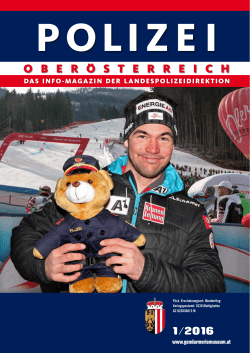 Ausgabe 1/2016 - Polizei © Polizei