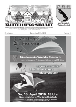 Donnerstag, 07.04.2016 - Gemeinde Walddorfh&auml;slach