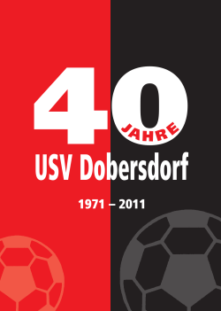 Festschrift – 40 Jahre USV Dobersdorf