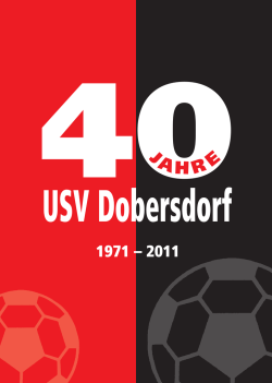 Festschrift &ndash; 40 Jahre USV Dobersdorf
