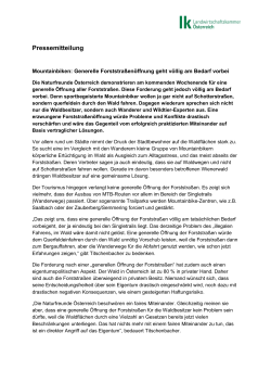 Pressemitteilung - Waldverband Österreich