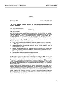 Drucksachen allgemein - Nieders&auml;chsischer Landtag