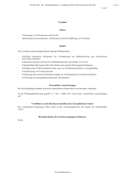 Vorblatt und WFA Präventions-Novelle 2016 / PDF, 100 KB