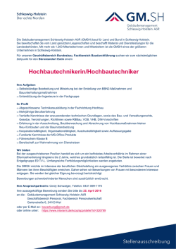 Hochbautechnikerin/Hochbautechniker f&uuml;r den