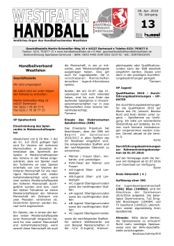 Letzte Ausgabe WH - Handballverband Westfalen