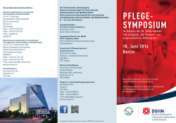 Pflegesymposium  - 48. Jahrestagung der DGIIN & ÖGIAIN